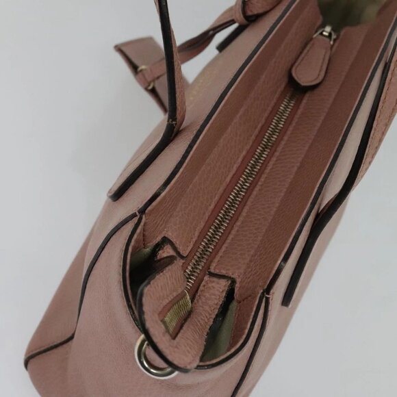 GUCCI Hand Bag Leather 2way Pink Gold 368827 Auth - Picture 10 of 16